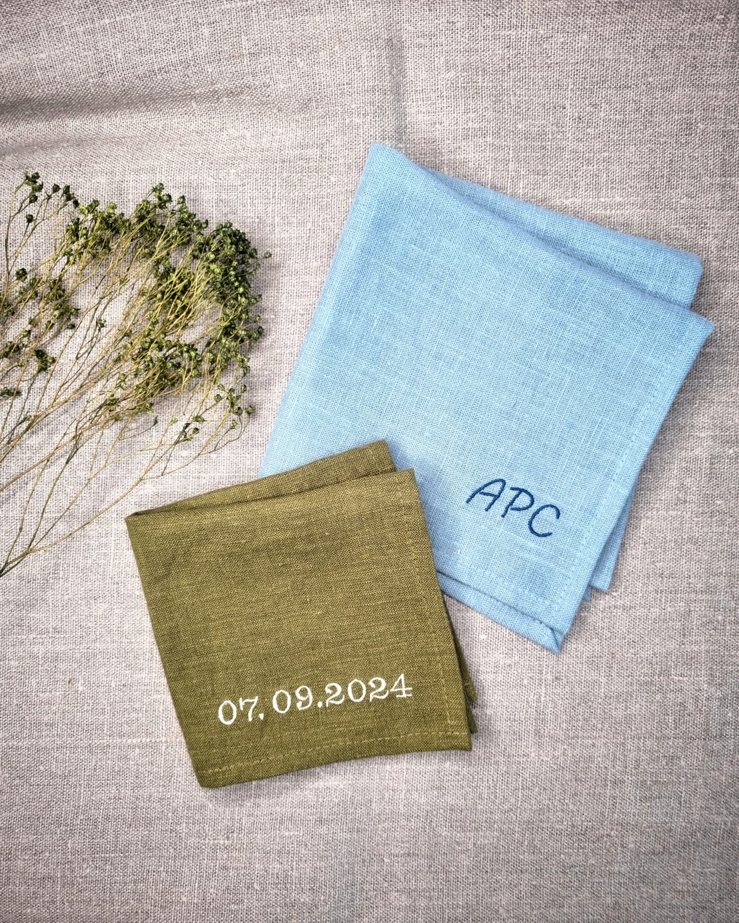 Personalised/Embroidered Handkerchiefs Initials