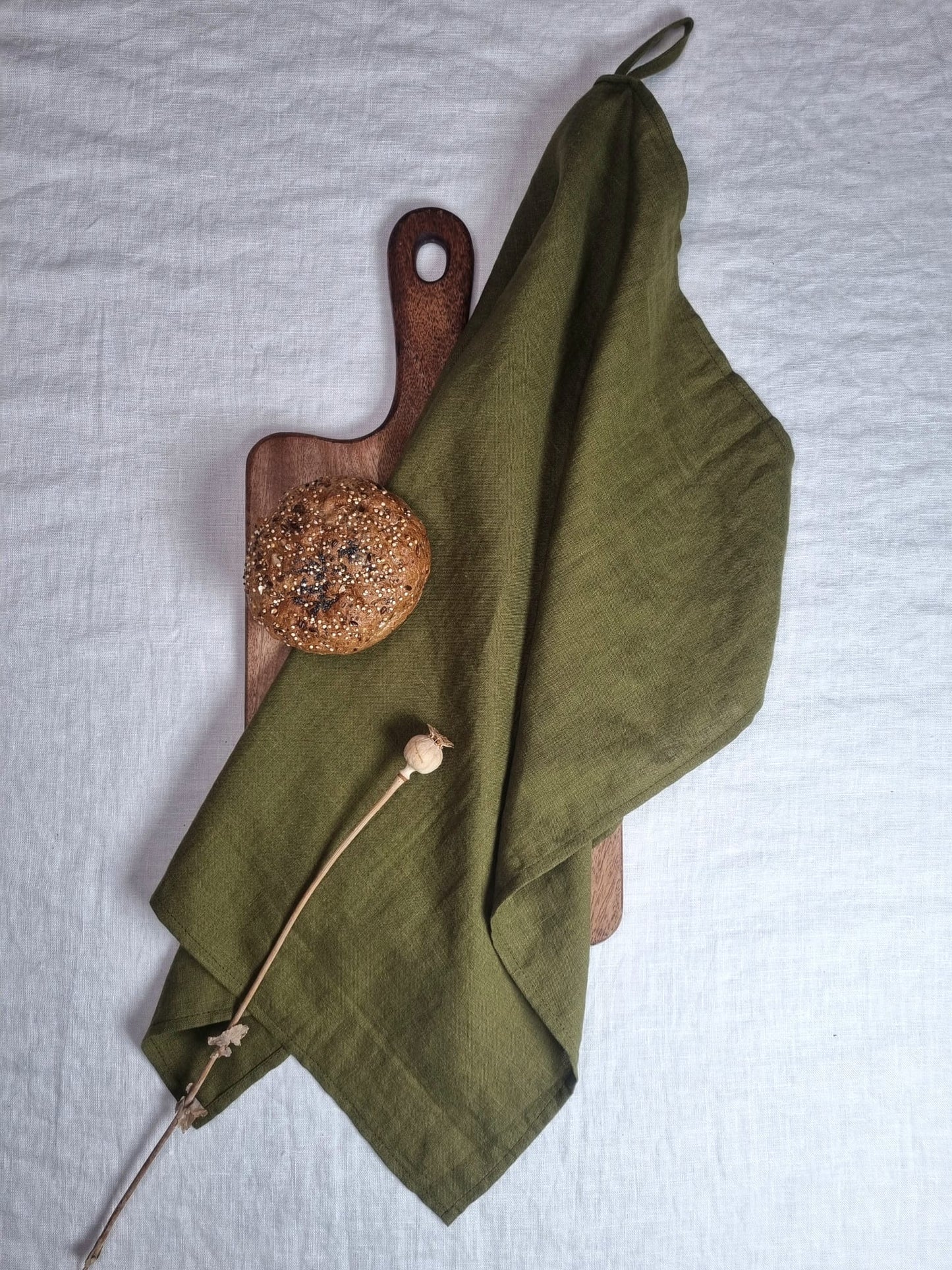 Black Linen Tea Towels