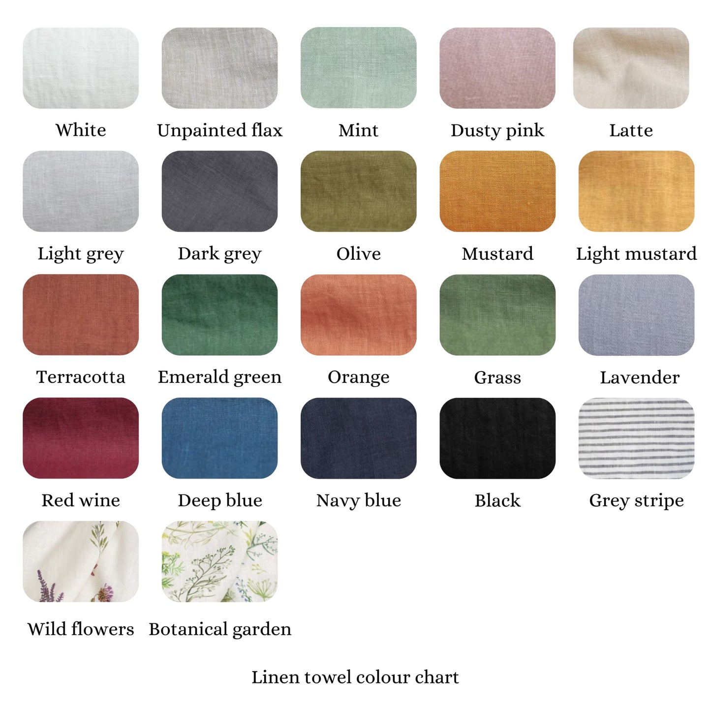 Black Linen Tea Towels