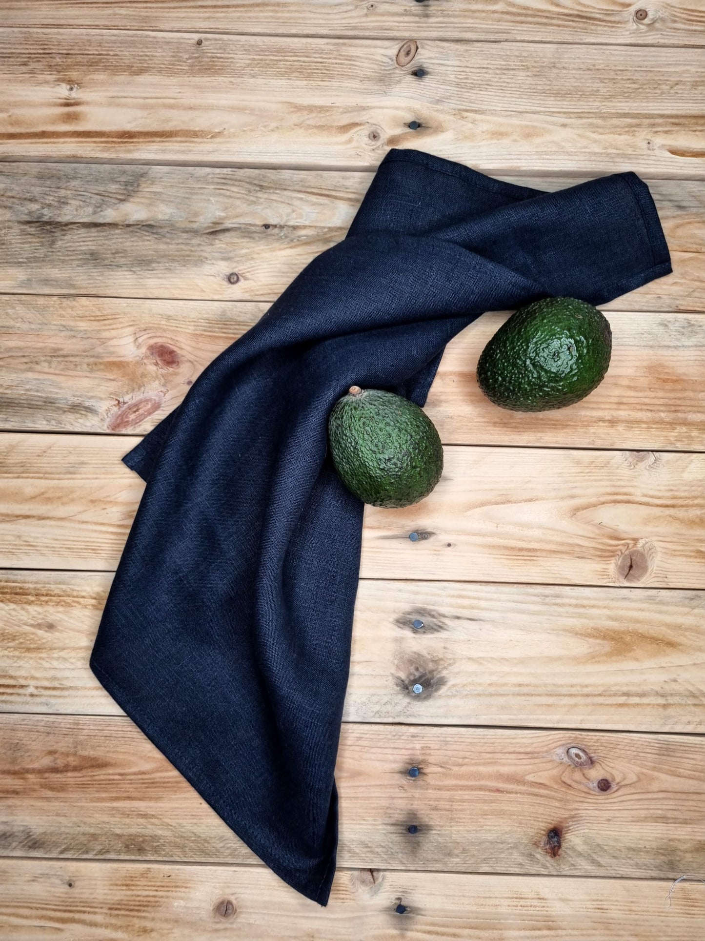 Black Linen Tea Towels