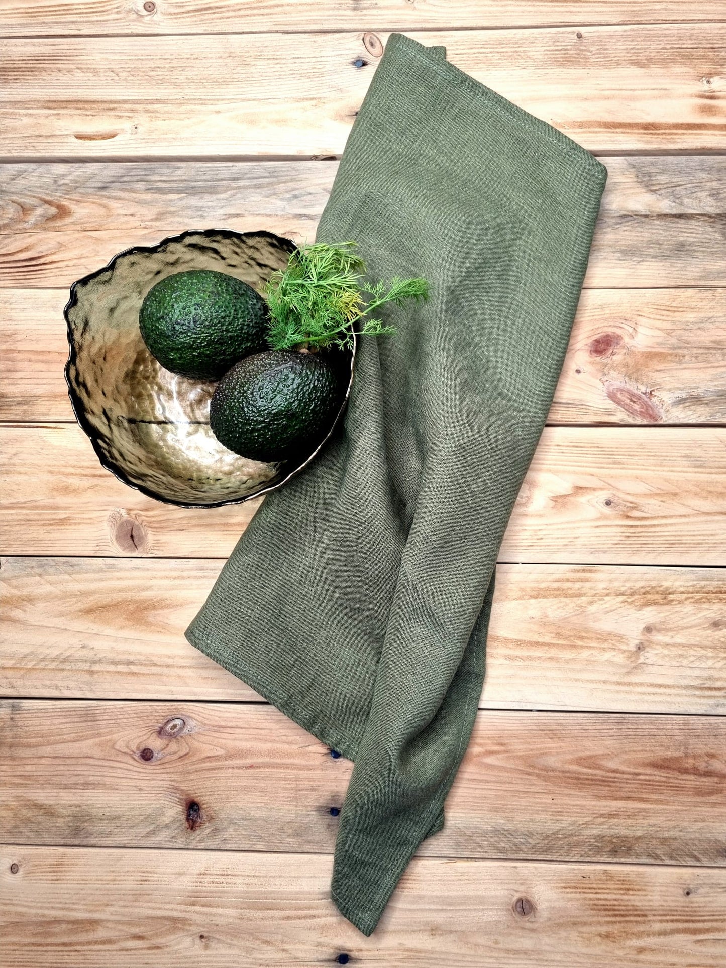 Black Linen Tea Towels