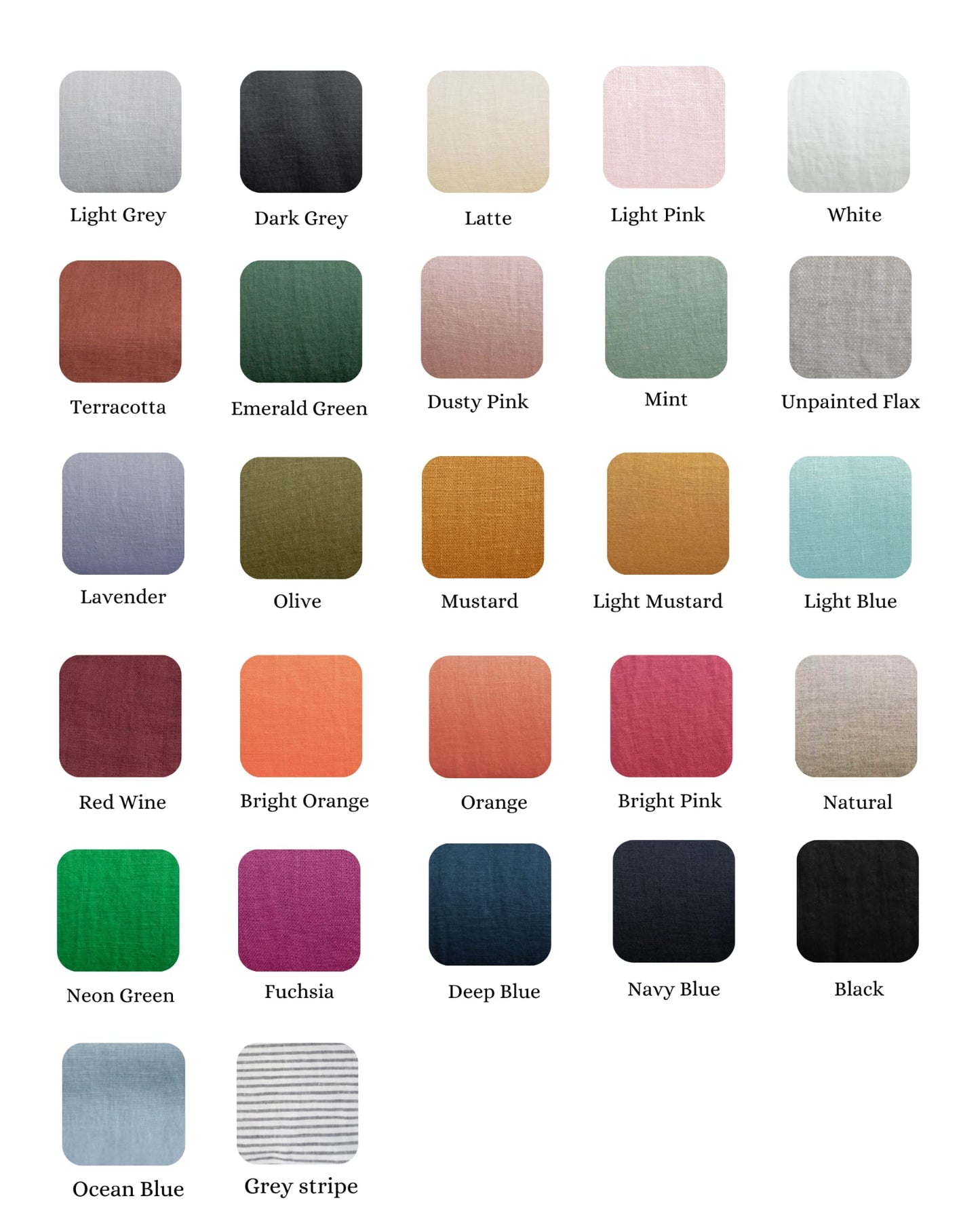 Dark grey linen handkerchiefs