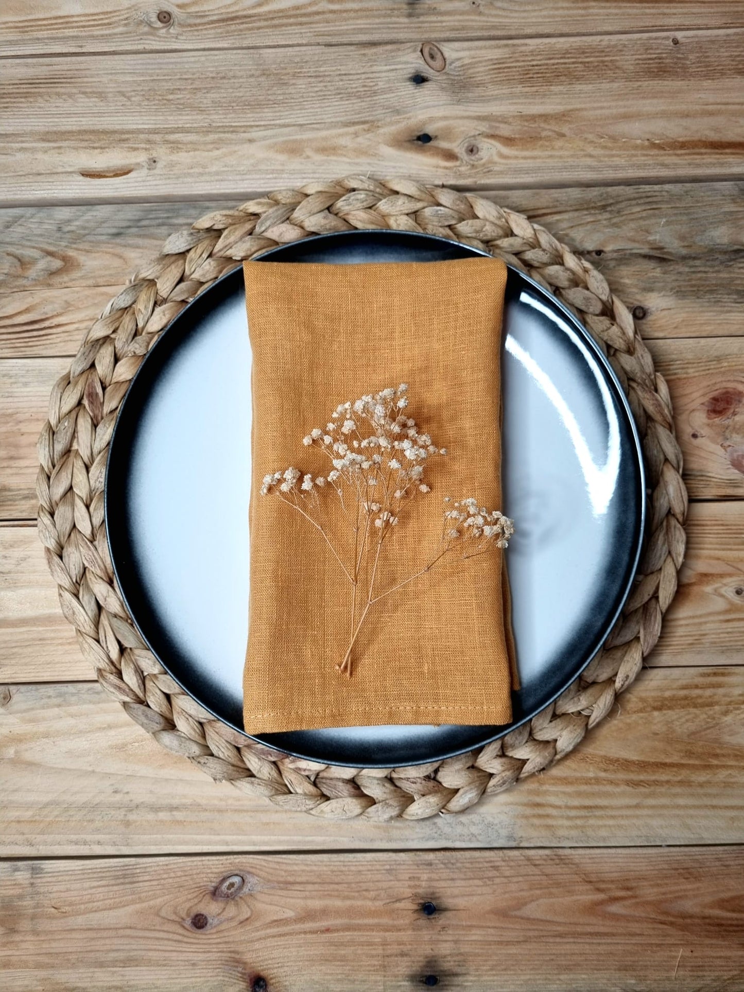 Navy Blue Linen Napkins