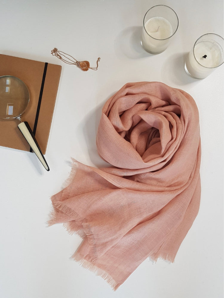 Light Blue linen scarf