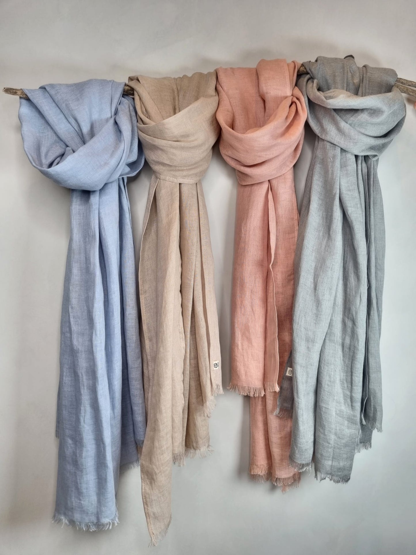 Sage linen scarf