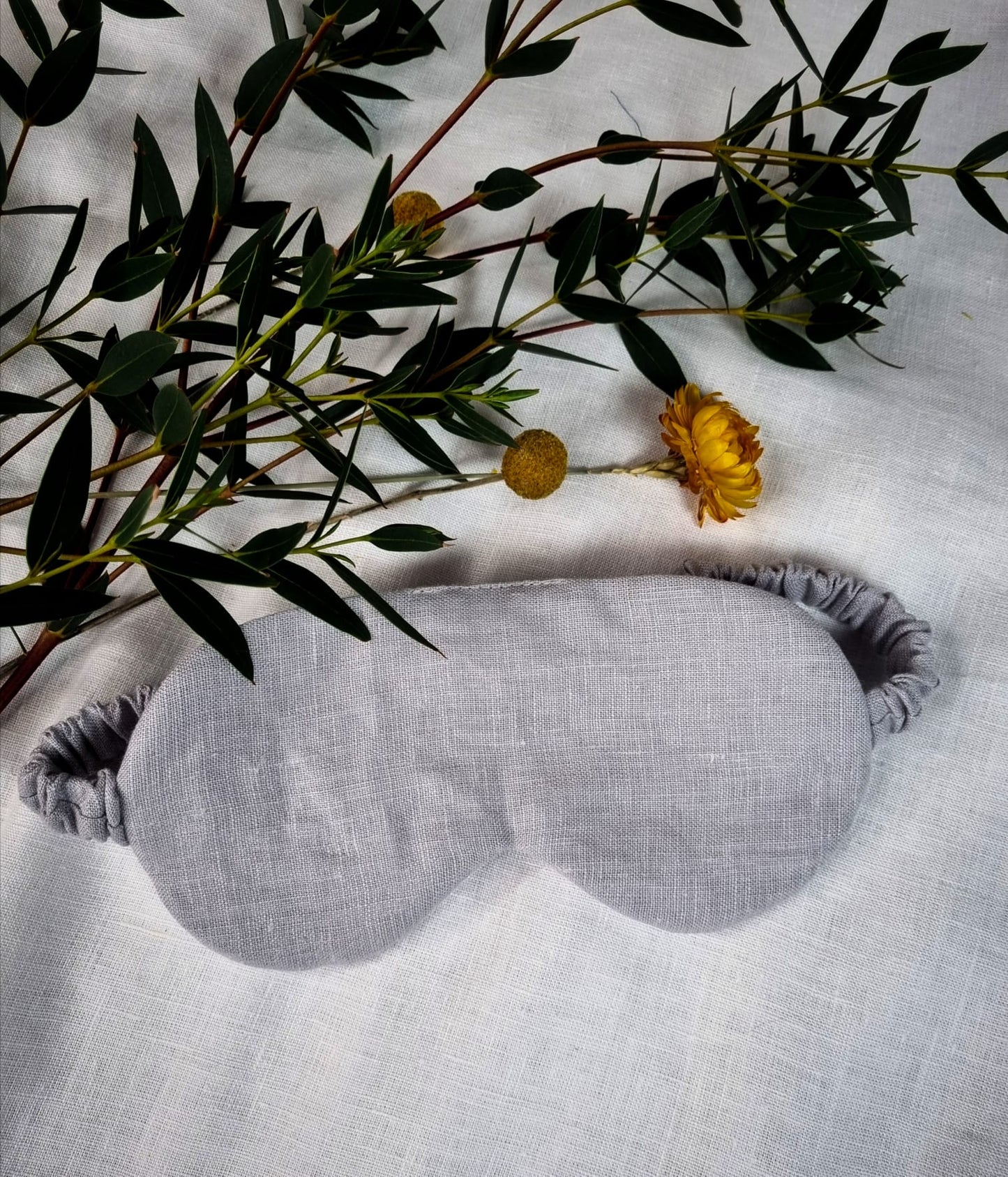 Emerald Green linen sleeping mask