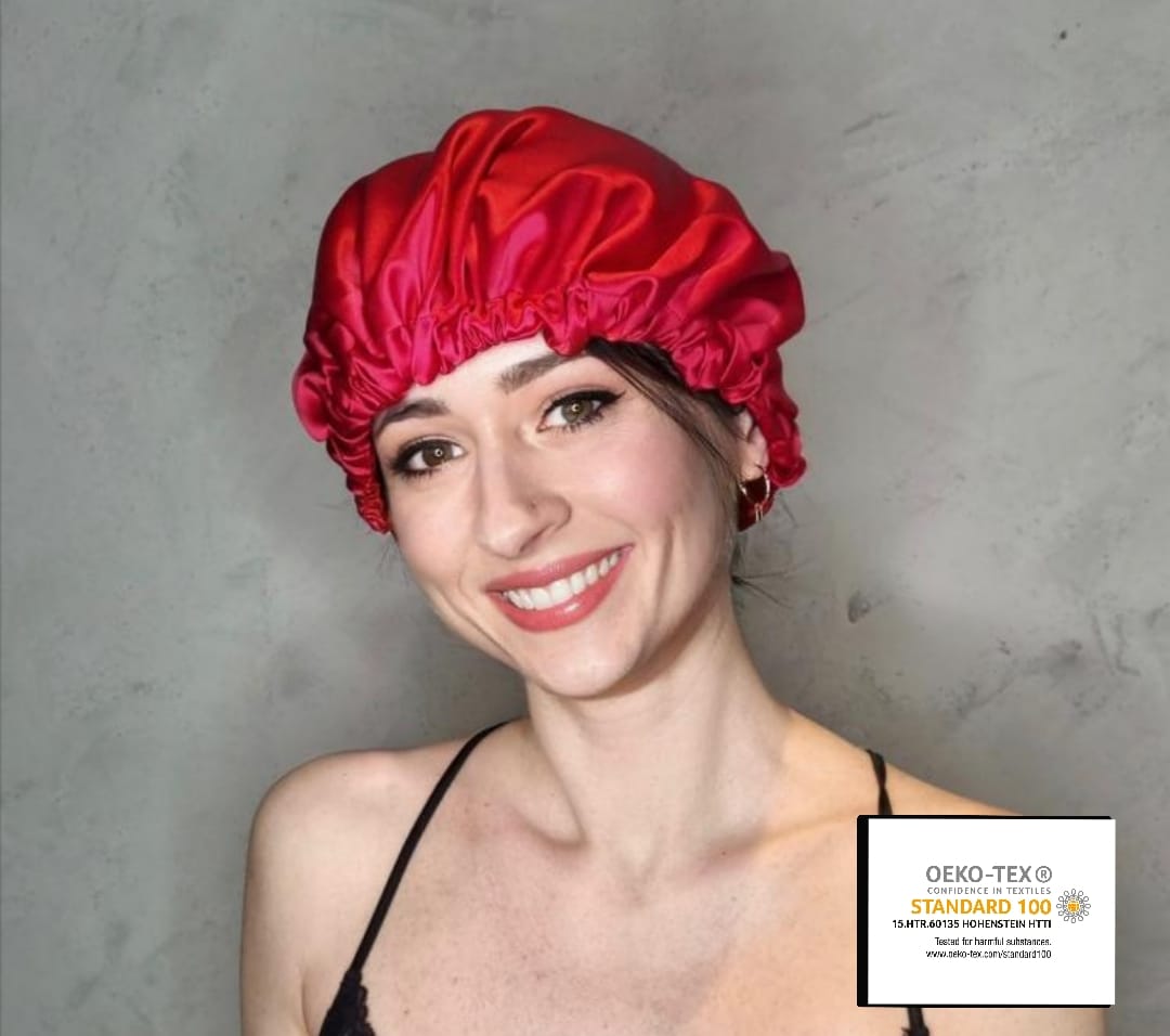 Navy Blue 100% Mulberry Silk Bonnet Hats