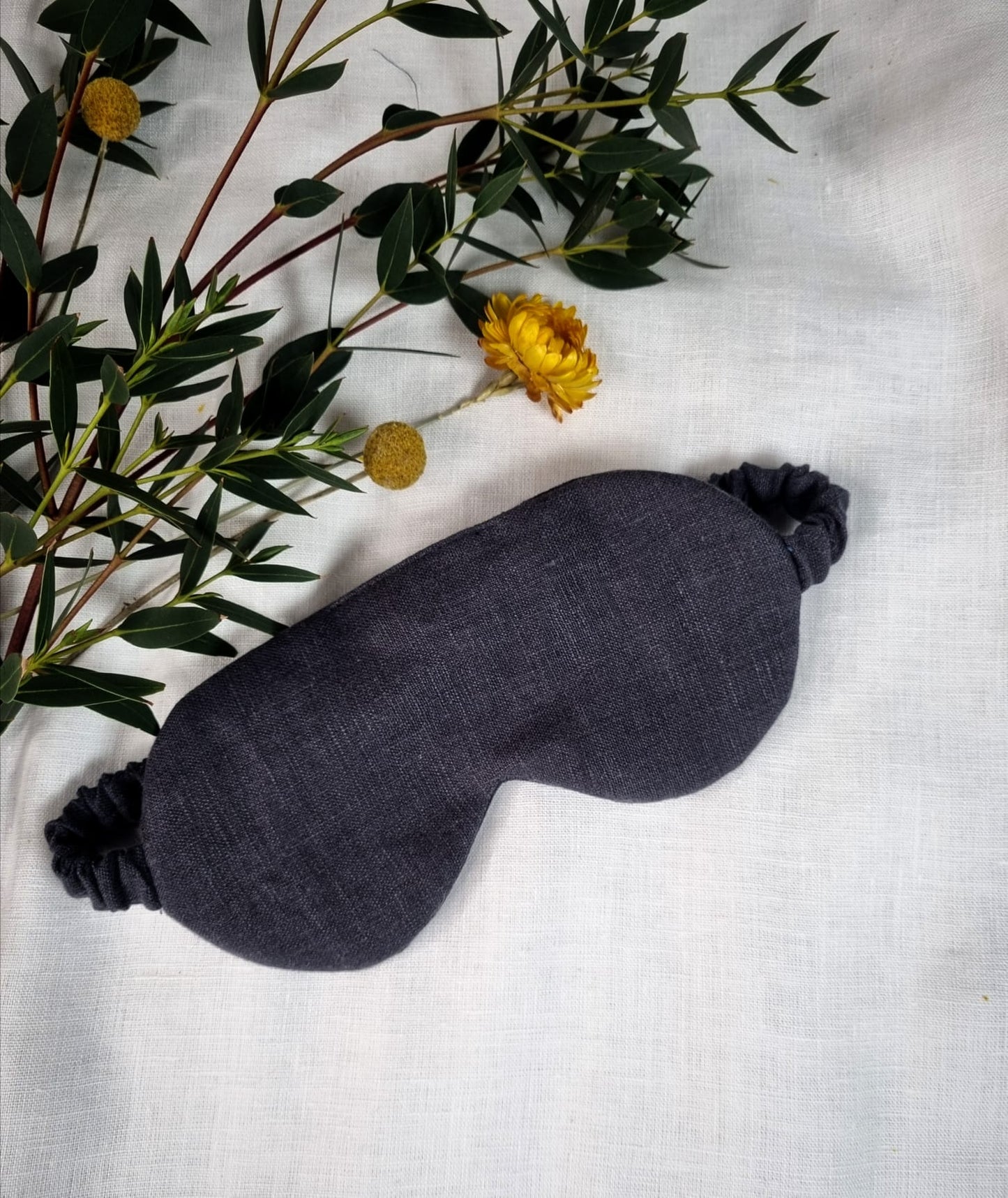 Emerald Green linen sleeping mask