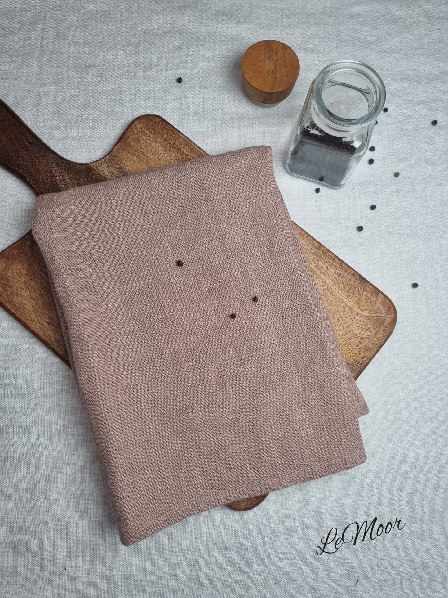 Black Linen Tea Towels