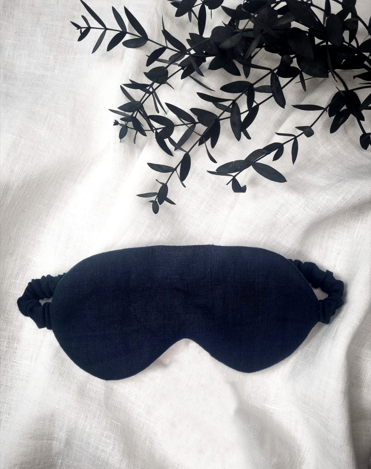 Emerald Green linen sleeping mask