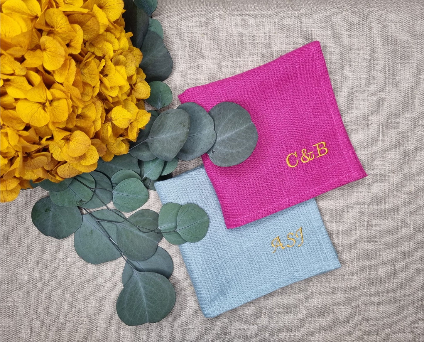 Personalised/Embroidered Handkerchiefs Initials