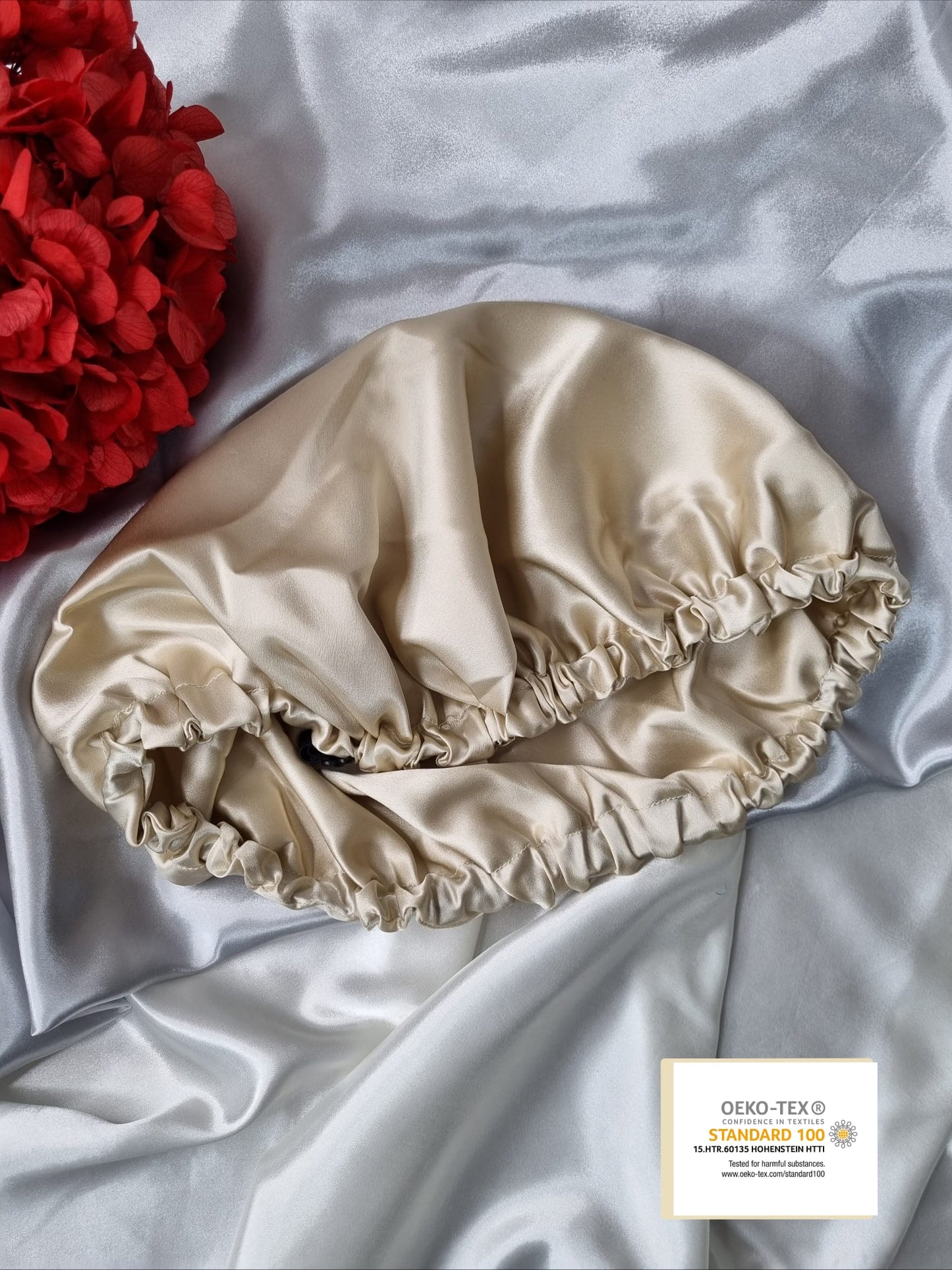 Navy Blue 100% Mulberry Silk Bonnet Hats