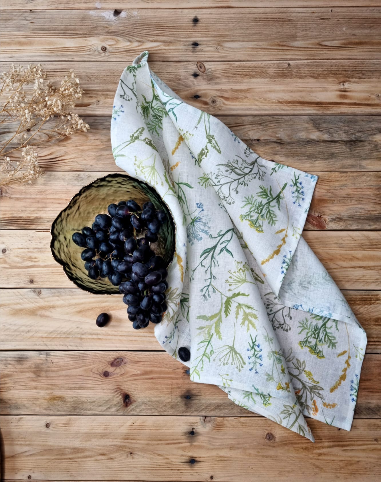 Black Linen Tea Towels