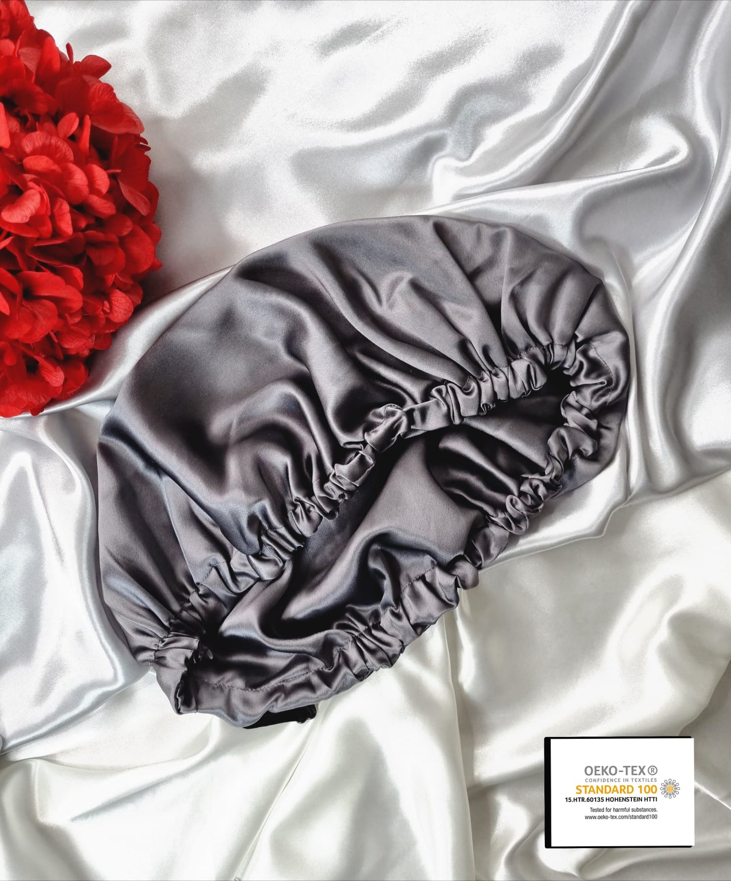 Navy Blue 100% Mulberry Silk Bonnet Hats
