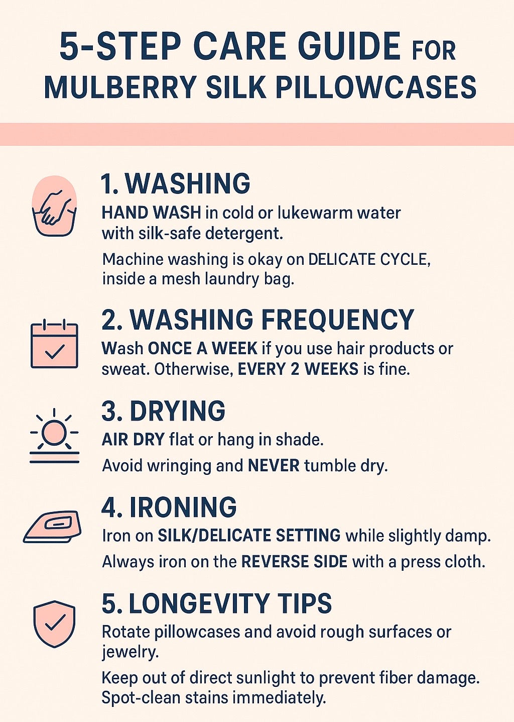 How to Wash and Care for Your Mulberry Silk Pillowcases