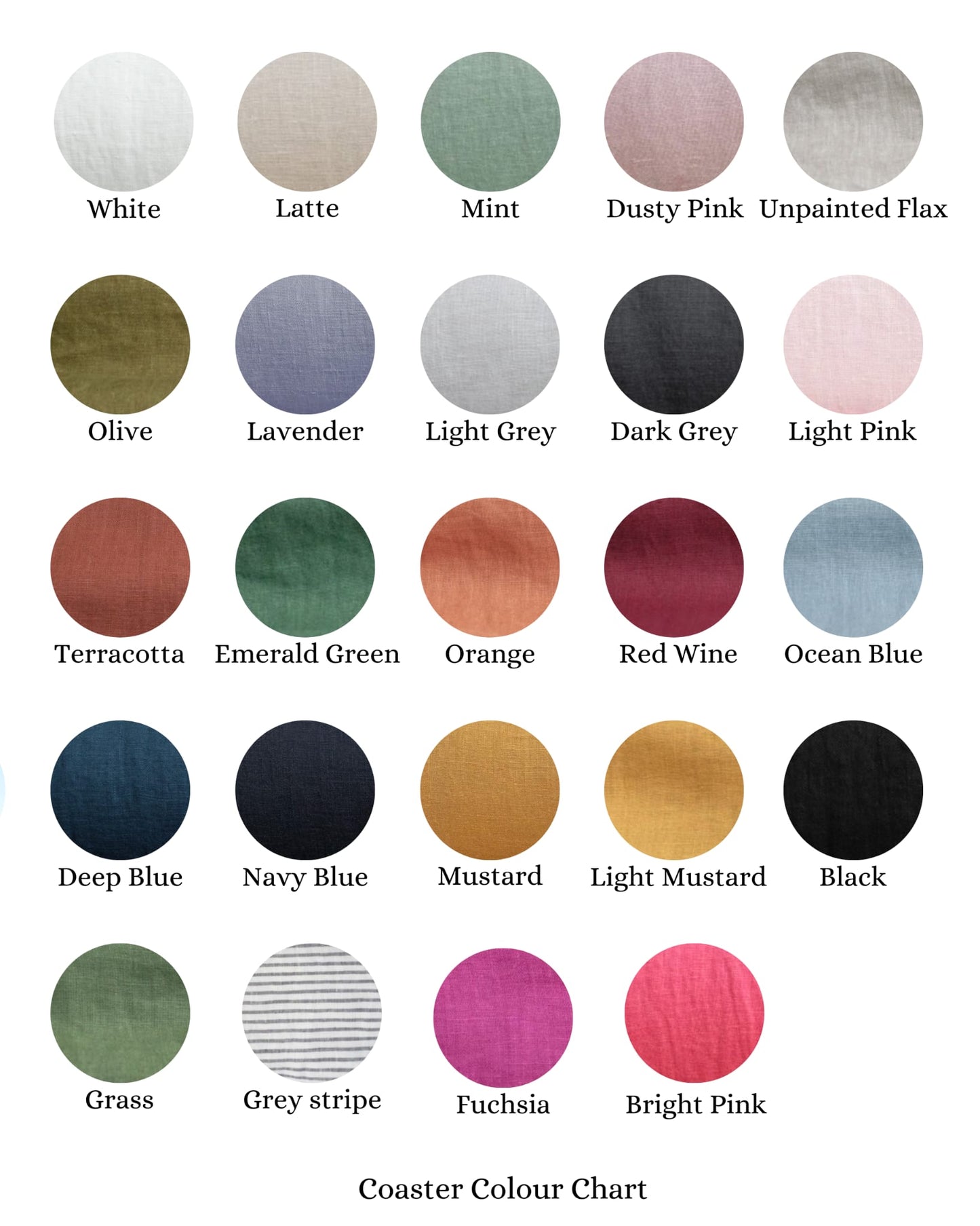 Black linen coasters
