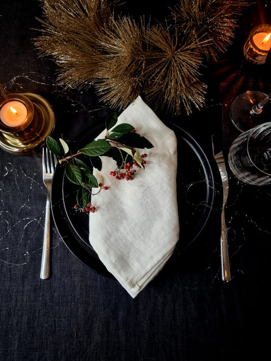 White linen napkins