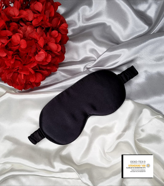 Black 100% Mulberry Silk Sleeping Masks