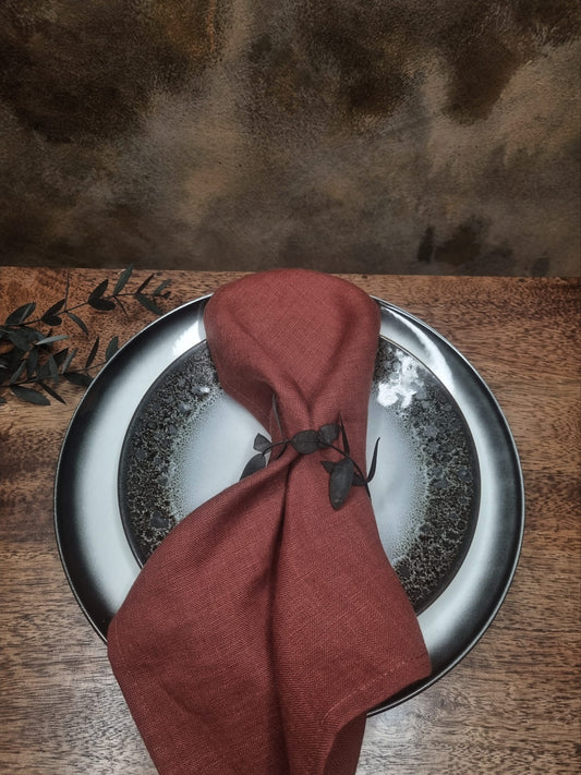 Terracotta linen napkins