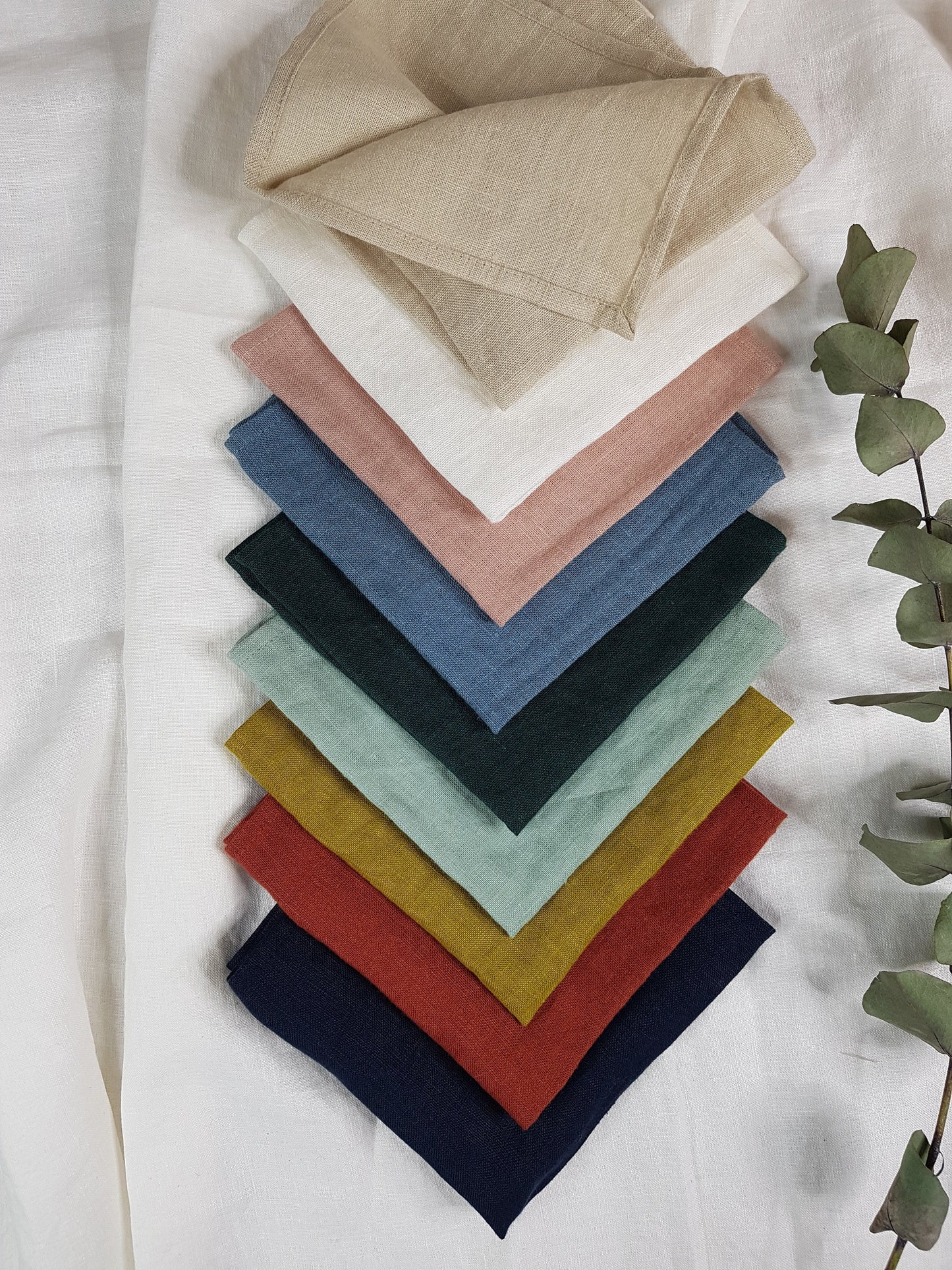 Dark grey linen handkerchiefs