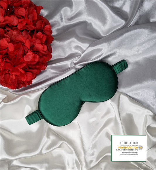Emerald Green 100% Mulberry Silk Sleeping Masks