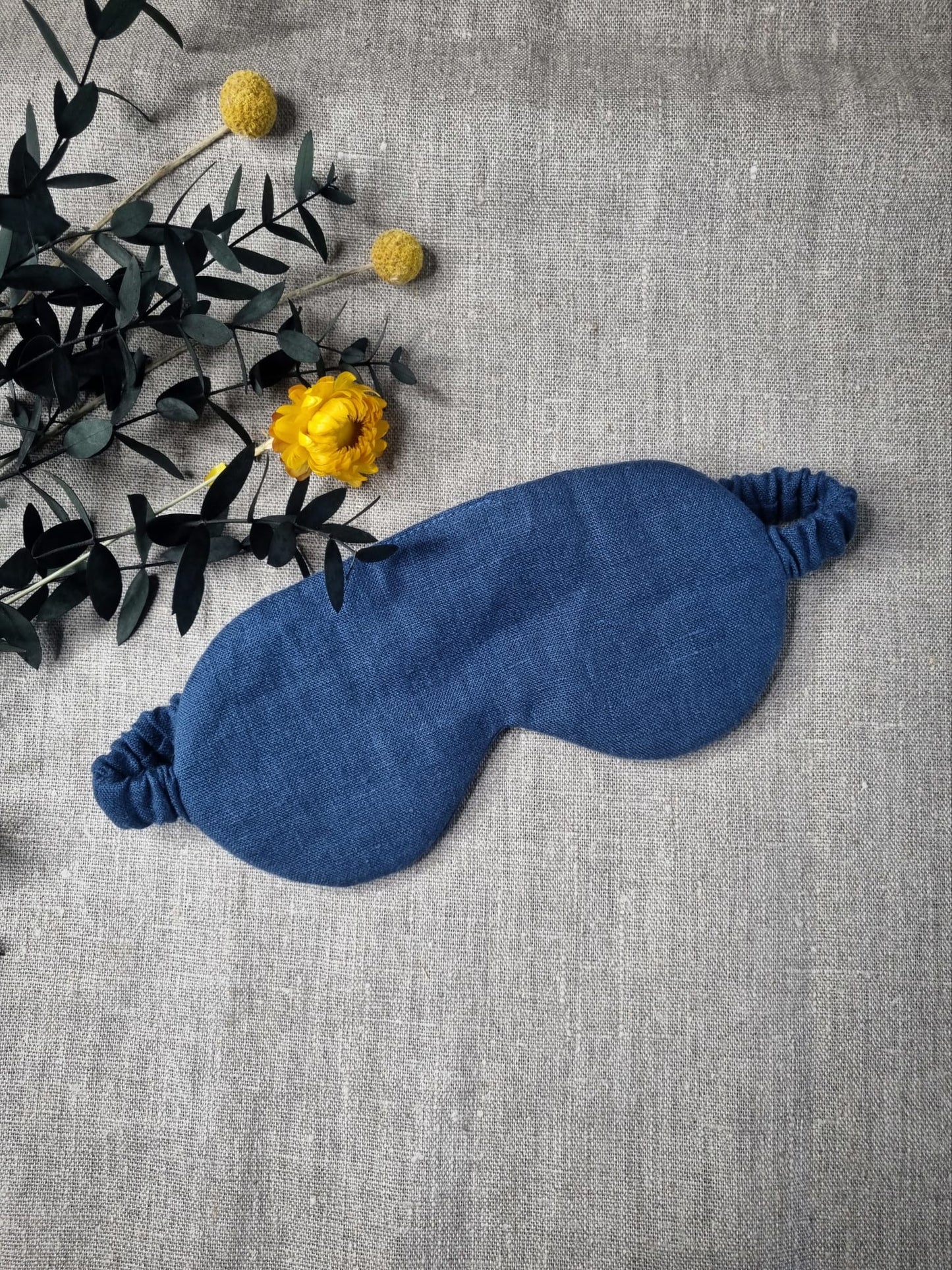 Emerald Green linen sleeping mask