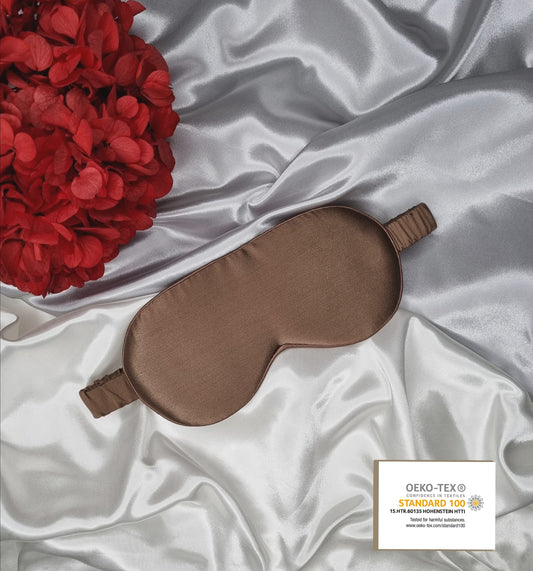 Mocha 100% Mulberry Silk Sleeping Masks