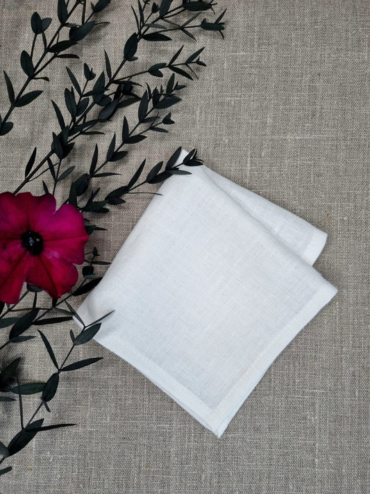 White linen handkerchief