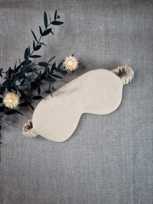 Latte linen sleeping mask