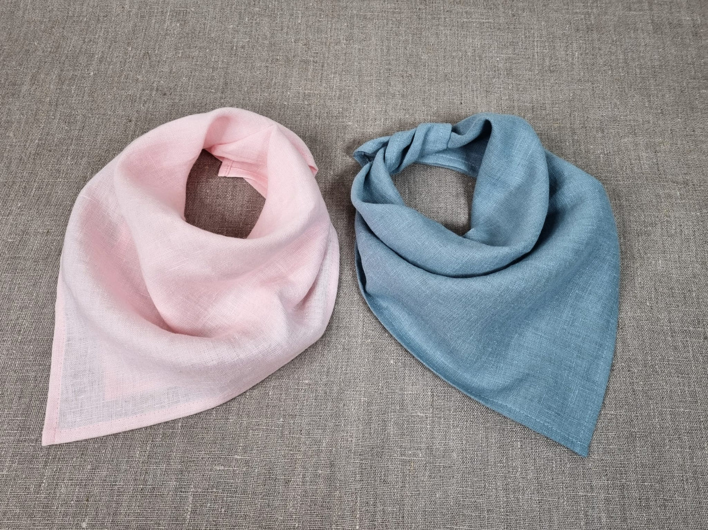 Light Pink Linen bandanas, Scarves and Neckerchiefs