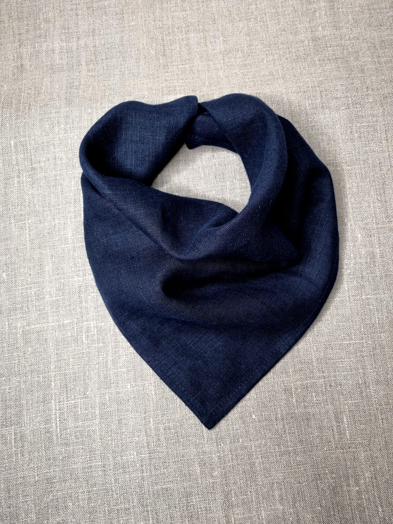 Navy Blue Linen bandanas, Scarves and Neckerchiefs