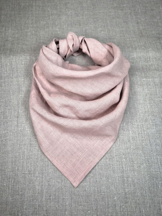 Dusty Pink Linen bandanas, Scarves and Neckerchiefs