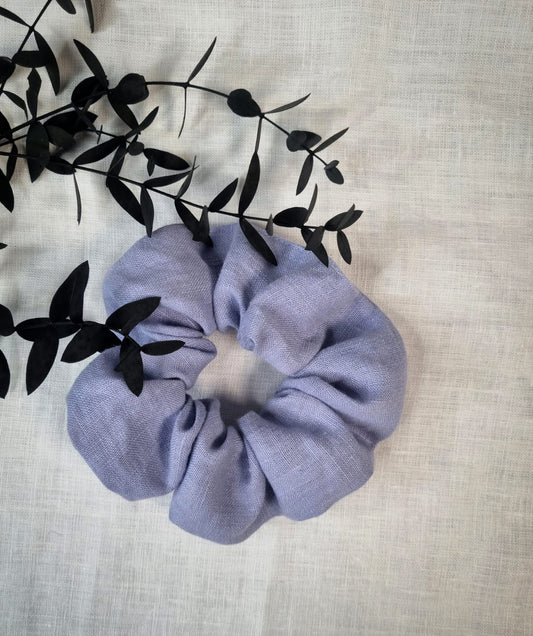 Lavender linen scrunchie