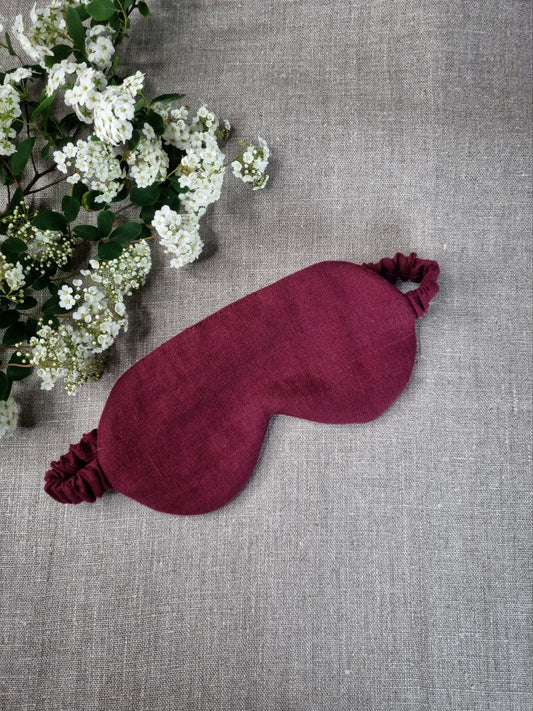 Red Wine linen sleeping mask