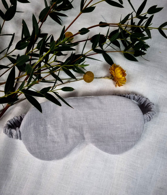 Light Grey linen sleeping mask