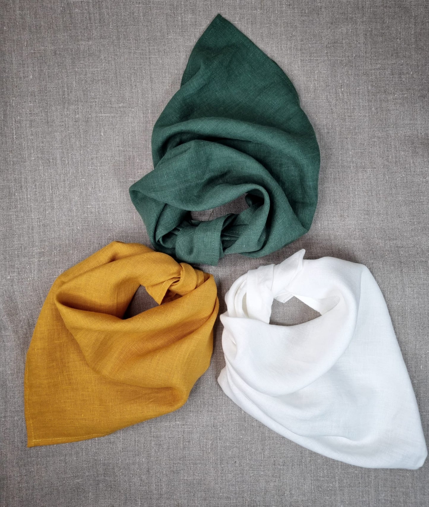 Linen bandanas, Scarves and Neckerchiefs