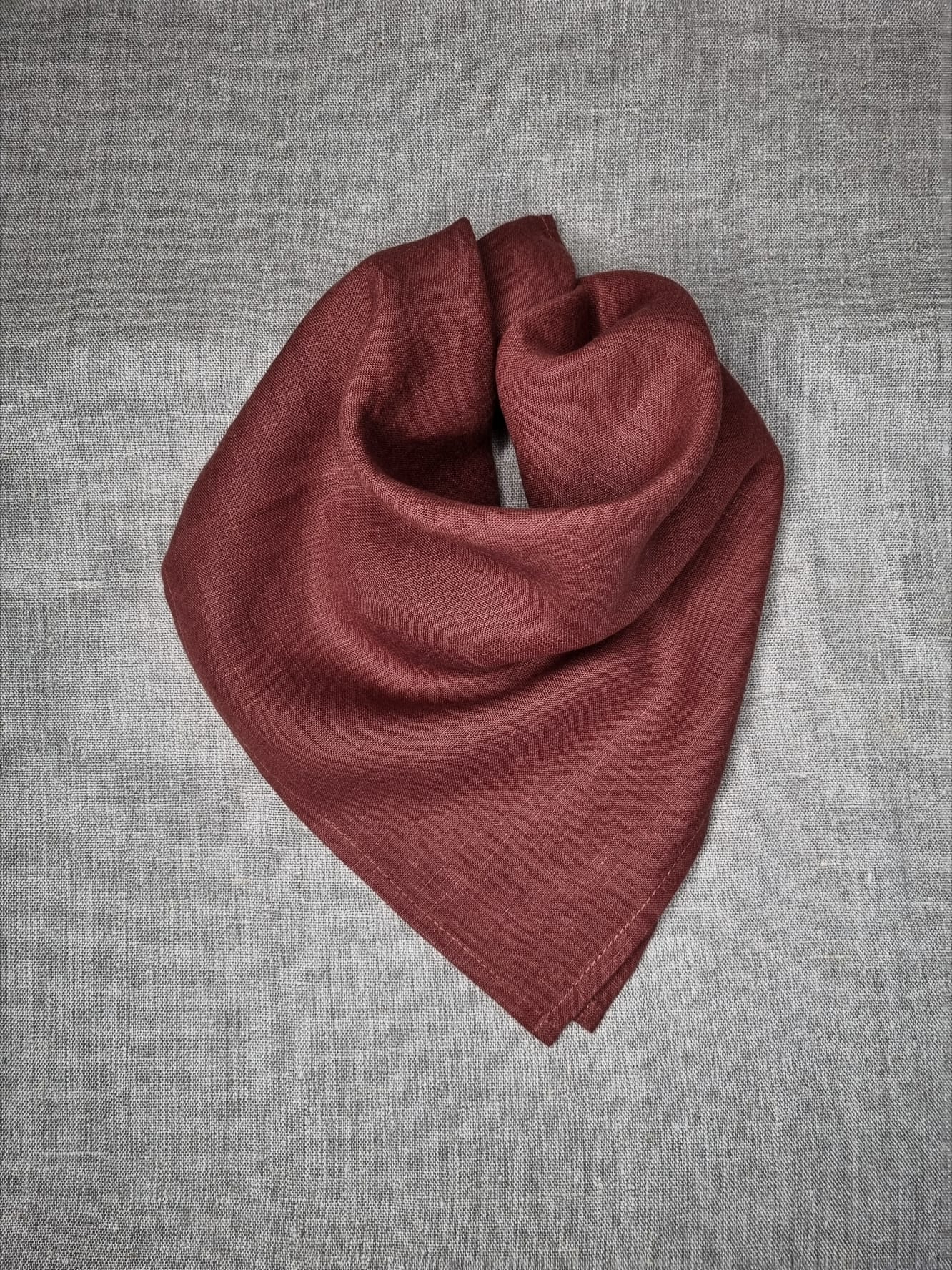 Terracotta Linen bandanas, Scarves and Neckerchiefs