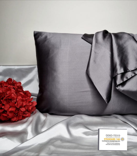 Silver 100% Premium Mulberry Silk Pillowcases
