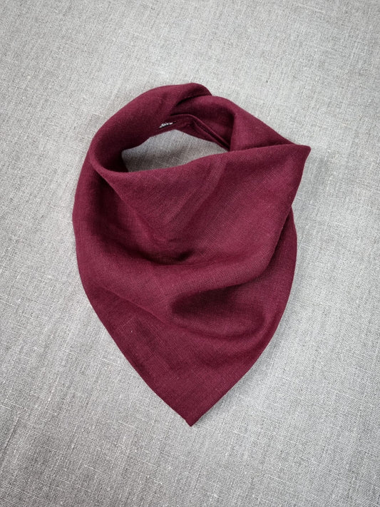 Red Wine Linen bandanas, Scarves and Neckerchiefs