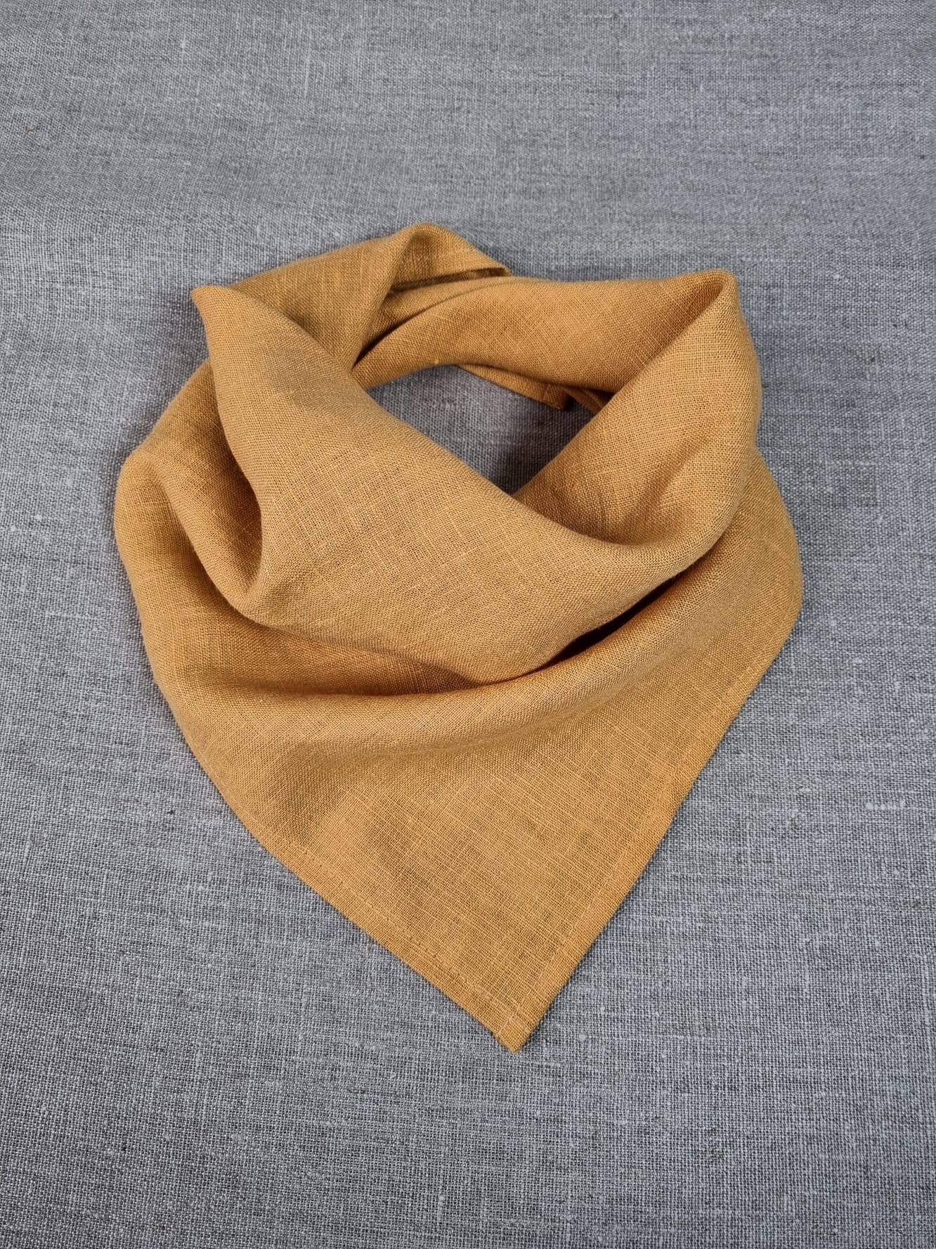 Deep Blue Linen Bandanas, Scarves and Neckerchiefs