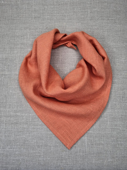 Orange Linen Bandanas, Scarves and Neckerchiefs
