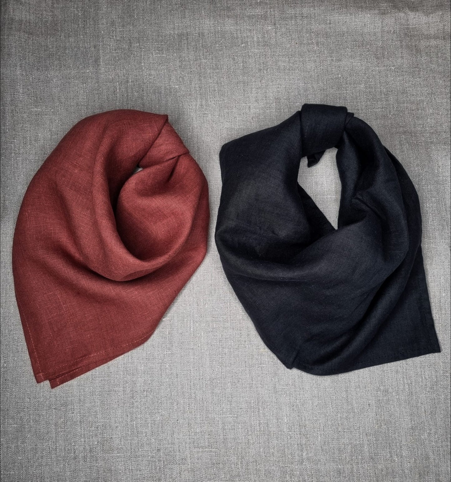 Terracotta Linen bandanas, Scarves and Neckerchiefs