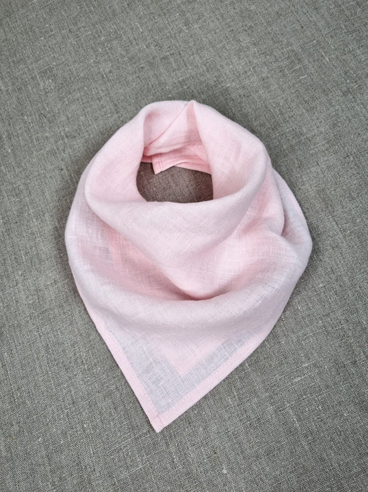 Light Pink Linen bandanas, Scarves and Neckerchiefs