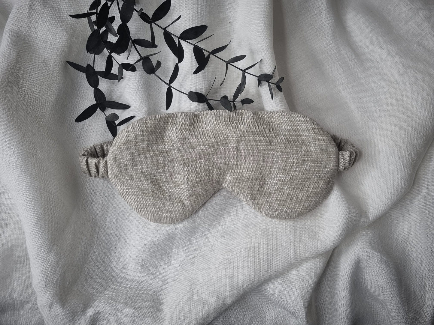 Unpainted Flax linen sleeping mask