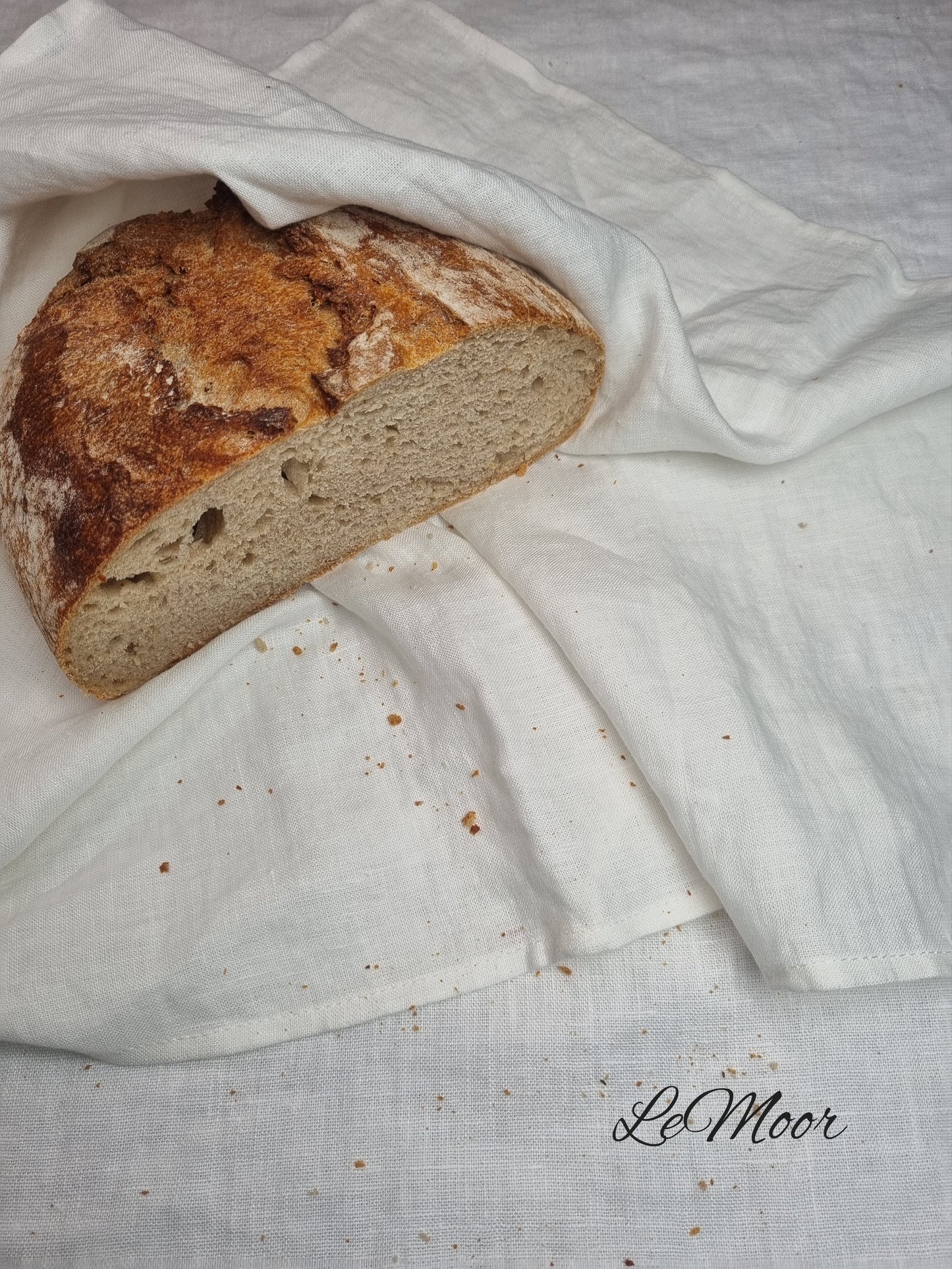 White linen tea towel