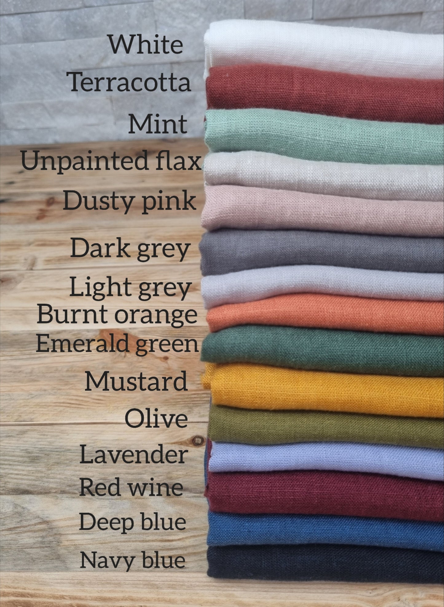 Red wine linen handkerchiefs